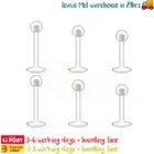 9PCS Bioflex Lip Rings Stud Retainer Monroe Labret Piercing Ear Tragus Jewellery