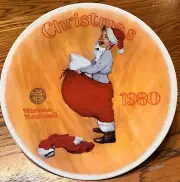 1980 Christmas Knowles-Norman Rockwell "Scotty Plays Santa" W/COA NIB FREE SHIP