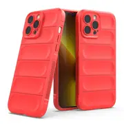 iPhone13 Pro Max Case Flexible Soft TPU Rubber Grip Shock-Absorbent Protective Case Cover - Red