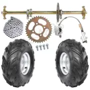 Complete 32'' Go kart Rear Axle Kit +7'' Wheels ATV Quad Golf Cart Drift Buggy