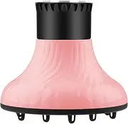 Universal Hair Diffuser, Portable Diffuser for Hair Dryers Fits Most Kinds of Blow Dryer Diameter 3.8-6cm Blow Hair Dryer Diffuser for Long Thick Natural Wavy Hair (Pink)