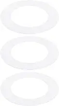 uxcell 4.25" ID 6.77" OD Goof Rings for Recessed Light, 3 Pack Matte White Goof Metal Trim Ring Lighting Fixture for Ceiling Wall Recessed Can Downlights