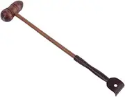minkissy Solid Wood Massage Hammer Gourd Design Massage Stick for and Circulation Improvement for Home Use
