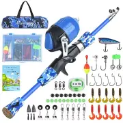 Kids Fishing Rod, Kids Fishing Pole Portable Telescopic Fishing Rod and Reel ...