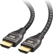 Cable Matters Premium Braided 48Gbps Ultra HD 8K HDMI Cable with HDR for PS5, Xbox Series X/S, RTX3080 / 3090, RX 6800/6900, Apple TV, and More - 1m