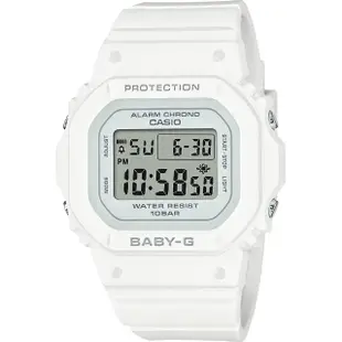 【CASIO 卡西歐】BABY-G 輕巧纖薄百搭方形經典系列-白(BGD-565-7)