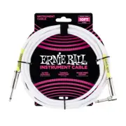 Ernie Ball 6049 Ultra-flex 10 Foot Straight/Angle Instrument Cable White**