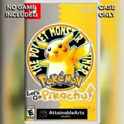 Pokémon: Let's Go, Pikachu!: Game Case/Custom Cover (Switch, 2018) -NO GAME INCL
