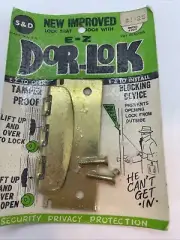 S&D E-Z DOR-LOK Model#222 Tamper Proof USA Vintage Security Privacy Protection