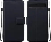 Compatible with Google Pixel 6 Pro 5G Flip Kickstand case Cover,Compatible with Google Pixel 6 Pro 5G Magnetic Wallet Case Black