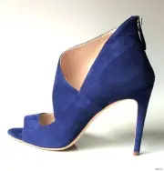 PRADA MIU MIU navy suede open-toe asymmetric strap shoes super sexy NIB $690