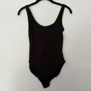 Old Navy Black Ribbed Bodysuit NWT SMALL
