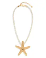 Ettika Starfish Cord Pendant Necklace in 18K Gold Plated, 15-18