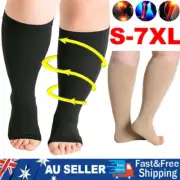 Plus Size Compression Socks Wide Calf Leg Sleeve Medical 20-30 mmHg Unisex S-7XL