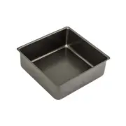 Bakemaster Loose Base Carbon Steel 23cm Square Cake Pan Oven Baking Mould Grey