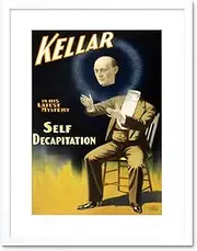 Theatre Vintage Ad Kellar Magician Decapitation Framed Wall Art Print