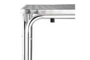 Bolero Stacking Square Table St/St with Curved Edge