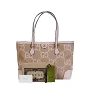 GUCCI Ophidia Jumbo GG Medium Tote Pastel Pink Leather & Canvas BRAND NEW!