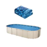 VEVOR Oval Pool Liner 18x33ft Unibead Style Pool Liner 52in Wall Height