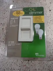 Lutron LECL-150H-LA Lumea Light Almond 150W 120V 1-Pole Slide Dimmer Switch