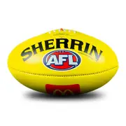 Sherrin KB Official AFL Yellow Game Ball