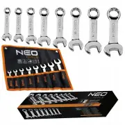 8-19mm Combination Short Wrench Set 8 Pcs Neo Tools 09-791 CrV Spanner Kit