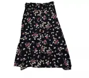 Terra & Sky Women’s Plus Size Button Front Maxi Skirt size 1X(16W-18W)
