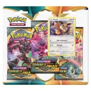 POKEMON TCG Sword and Shield - Darkness Ablaze Three Booster Blister Eevee NEW