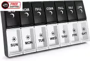 7 Day Pill Organizer 2 Times a Day, Large Weekly AM PM Pill Box, Day Night Medic