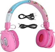 Childrens Bluetooth Headphones YLFASHION Jellie Green Cartoon Foldable Noise Canceling Headphones for Kids Study Travel Adjustable Headband Comfortable Design Built in Microphone
