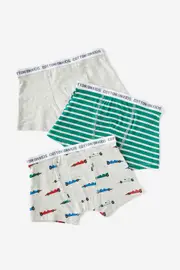 [Cotton On Kids] Cotton On Kids - 3 Pack Boys Underwear Trunk - Cloud marle/racing cars 9-10 CLOUD MARLE/RACING CARS