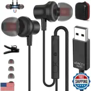 USB Headset with Microphone for PC, USB Headphones for Computer, Wired Earpho