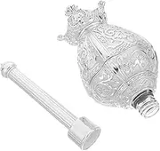 GOOHOCHY Authentic Catholic Holy Water Bottle Glass Zinc Alloy Mini Travel Dispenser for Church Home