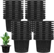 Jucoan 40 Pack 4 Inch Net Pots, Garden Slotted Mesh Net Cups, Plastic Orchids Po