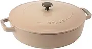 [STAUB] Braiser 40508-418 Blazer Saute Pan, 10.2 inches (26 cm), Vintage Knob Specification, Large, Both Hands, Cast Enameled Pot, Shallow Type, Sukiyaki, Induction Compatible
