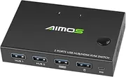 AM-KVM201CC 2-Port KVM Switch Support 4K*2K@30Hz KVM Switcher Keyboard Mouse USB