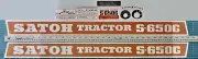 Early model Satoh S-650G S650G tractor reproduction decal set