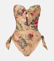 [Zimmermann] Zimmermann Coco bow-detail floral swimsuit AU 10 multicoloured