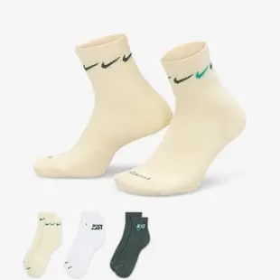 Nike 耐吉 短襪 中筒襪 Everyday Plus 緩震 速乾 透氣 休閒襪 襪子 綠黃白 DH3827901