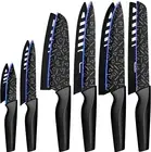 Astercook Knife Set, 12 Pcs Colorful Geometric Pattern Kitchen Knife Set, 6 S...