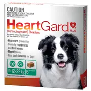 Heartgard Plus 12-22kg Dogs Wormer Treatment & Control Green 6 Chews