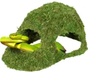 Reptile Mossy Hide Cave 10" Humid Hideout for Leopard Gecko Ball Python Snake