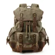 Vintage Canvas Leather Backpack: Rugged Elegance and Functionality