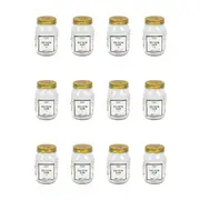 12PK The Styled Room Glass Olivia Preserving Jar Food Container 500ml Clear/Gold