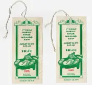 (2) TICKETS for 3rd ANNUAL MONTEREY HISTORIC AUTOMOBILE RACES LAGUNA SECA 1976