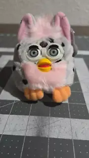 Furby Buddies More Light Plush Gray Pink Tiger Electronics 1999