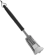 Parliky Multifunctional Barbecue Cleaning Brush Wear Resistant Grill Cleaner Tool for BBQ and Camping Durable with Scraper for Kitchen and Outdoor Grilling
