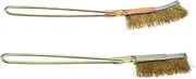 GANAZONO 2Pcs Copper Wire Scratch Brush Detachable Iron Handle Grill Cleaning Tools for Stubborn Stains Compact and Lightweight Design for Paint and Grill Cleaning