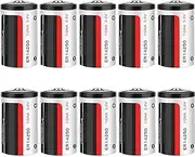 HOUYIBO 10PCS ER14250 3.6V 1200mAh Long Service Life 1/2AA Non-Rechargeable Disposable Lithium Battery Backup Power for Machine Tools