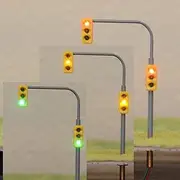 SPORTARC Pack of 2 Traffic Lights HO OO Crossing Walk Model Train LED Road Signals Resistance